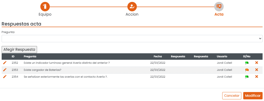 Acta e informe de inspecci&oacute;n generado por Befire