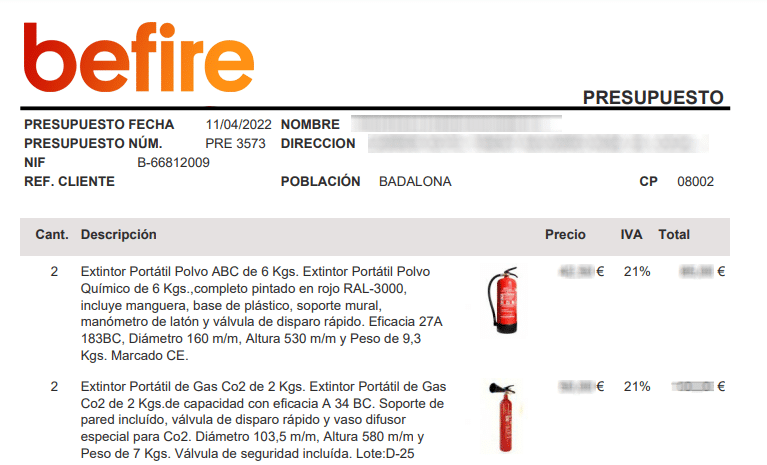 Factura verificable VERI*FACTU en Befire