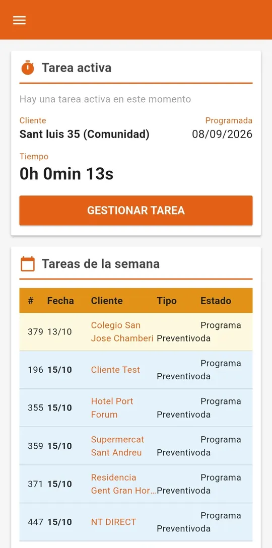 Pantalla de inicio de la app móvil de Befire